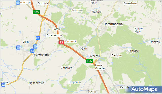mapa Gaiki, Gaiki na mapie Targeo