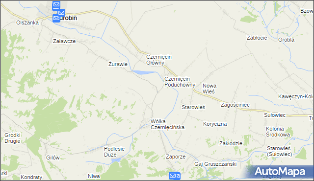 mapa Gaj Czernięciński, Gaj Czernięciński na mapie Targeo