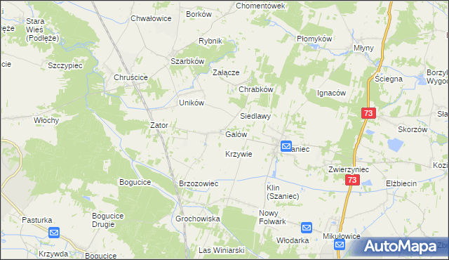 mapa Galów, Galów na mapie Targeo