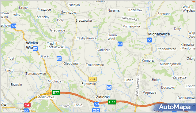 mapa Garlica Duchowna, Garlica Duchowna na mapie Targeo