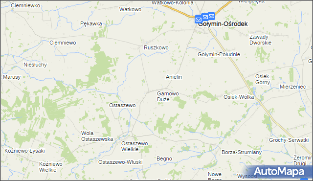 mapa Garnowo Duże, Garnowo Duże na mapie Targeo