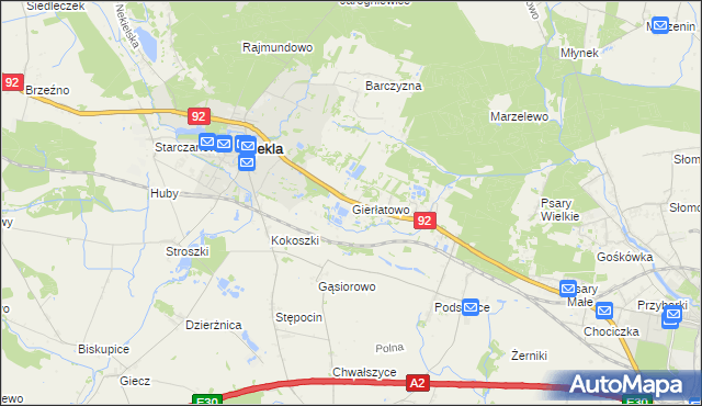 mapa Gierłatowo, Gierłatowo na mapie Targeo