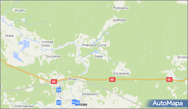 mapa Glejsk, Glejsk na mapie Targeo