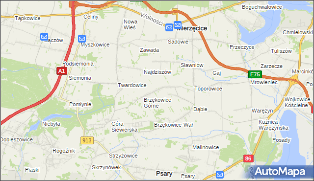 mapa Goląsza Górna, Goląsza Górna na mapie Targeo