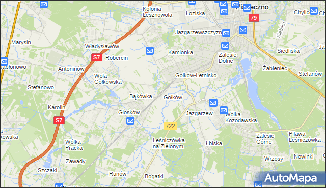 mapa Gołków, Gołków na mapie Targeo