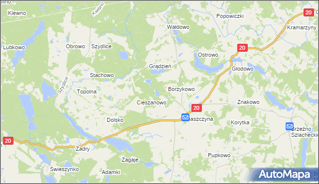 mapa Gomole, Gomole na mapie Targeo