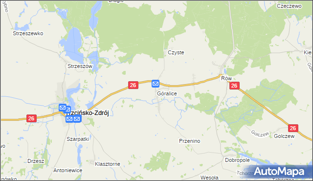 mapa Góralice, Góralice na mapie Targeo