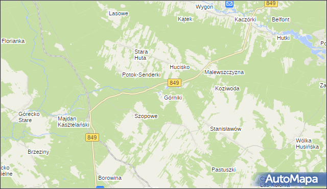 mapa Górniki gmina Józefów, Górniki gmina Józefów na mapie Targeo