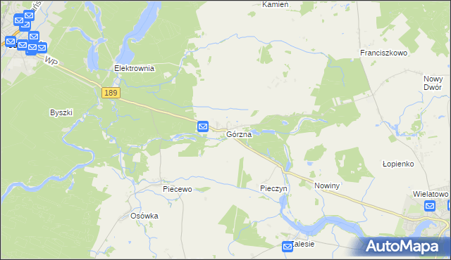 mapa Górzna, Górzna na mapie Targeo