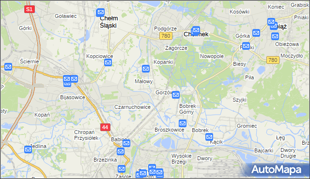 mapa Gorzów, Gorzów na mapie Targeo