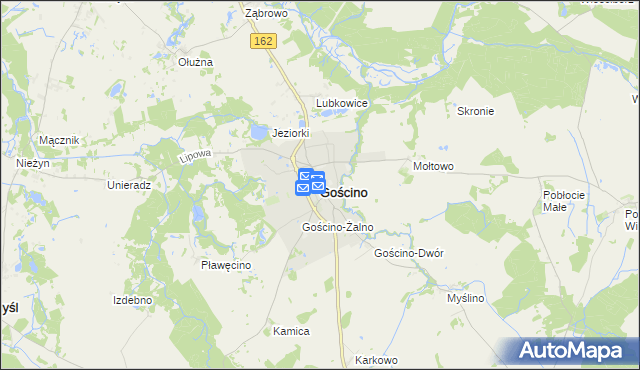 mapa Gościno, Gościno na mapie Targeo