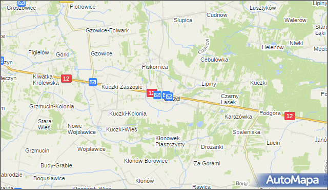 mapa Gózd powiat radomski, Gózd powiat radomski na mapie Targeo