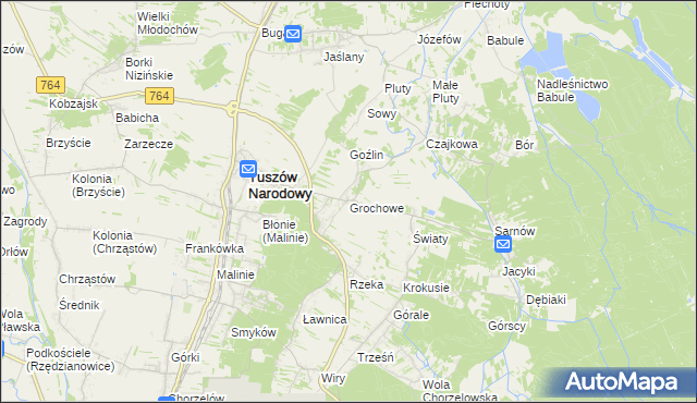 mapa Grochowe, Grochowe na mapie Targeo