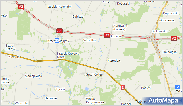 mapa Grochówka Kolonia, Grochówka Kolonia na mapie Targeo