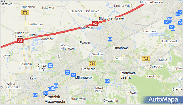 mapa Grudów, Grudów na mapie Targeo