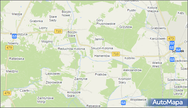 mapa Hamentów, Hamentów na mapie Targeo