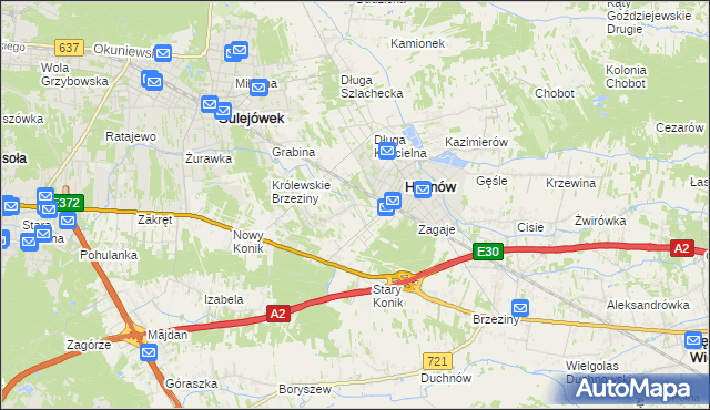 mapa Hipolitów gmina Halinów, Hipolitów gmina Halinów na mapie Targeo