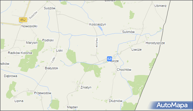 mapa Hulcze Osada, Hulcze Osada na mapie Targeo