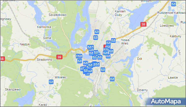 mapa Iława, Iława na mapie Targeo