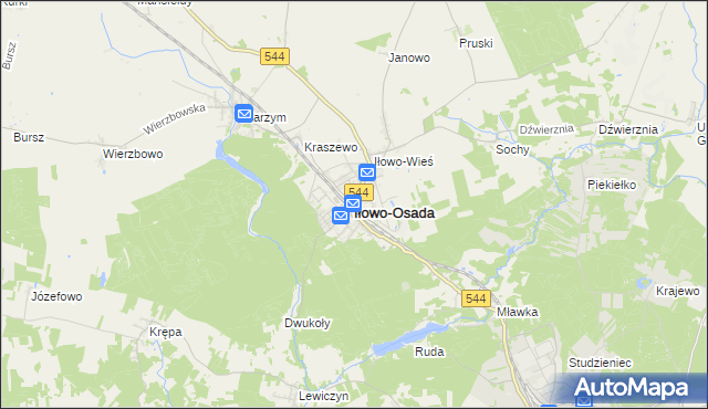 mapa Iłowo-Osada, Iłowo-Osada na mapie Targeo
