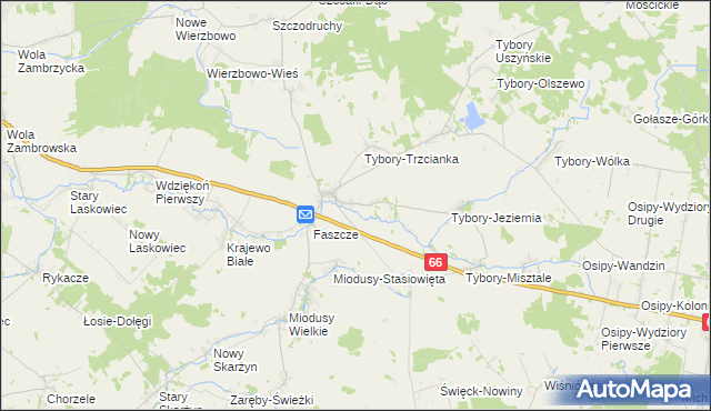 mapa Jabłonka-Świerczewo, Jabłonka-Świerczewo na mapie Targeo