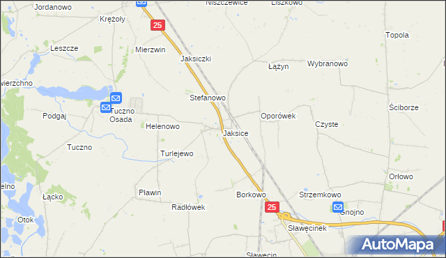 mapa Jaksice gmina Inowrocław, Jaksice gmina Inowrocław na mapie Targeo