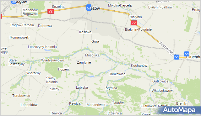 mapa Jankowice gmina Jeżów, Jankowice gmina Jeżów na mapie Targeo