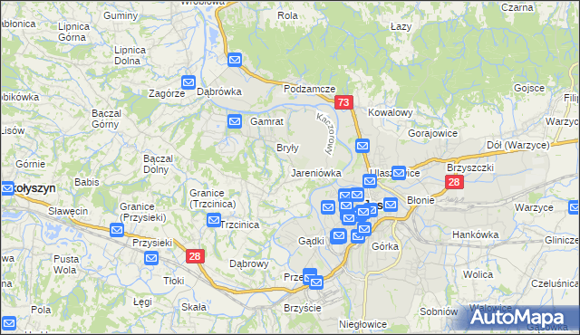 mapa Jareniówka, Jareniówka na mapie Targeo