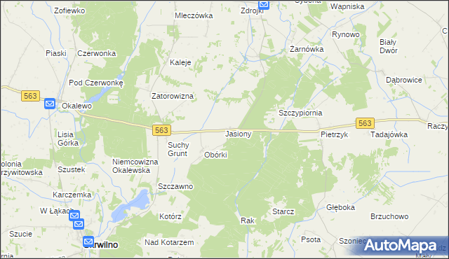 mapa Jasiony, Jasiony na mapie Targeo