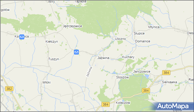 mapa Jaźwina, Jaźwina na mapie Targeo