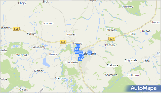 mapa Judyty gmina Dzierzgoń, Judyty gmina Dzierzgoń na mapie Targeo