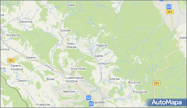 mapa Jugów, Jugów na mapie Targeo