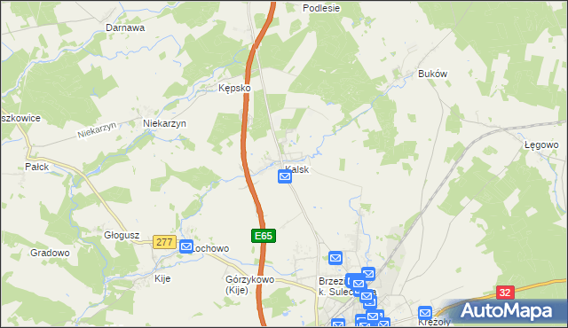 mapa Kalsk, Kalsk na mapie Targeo