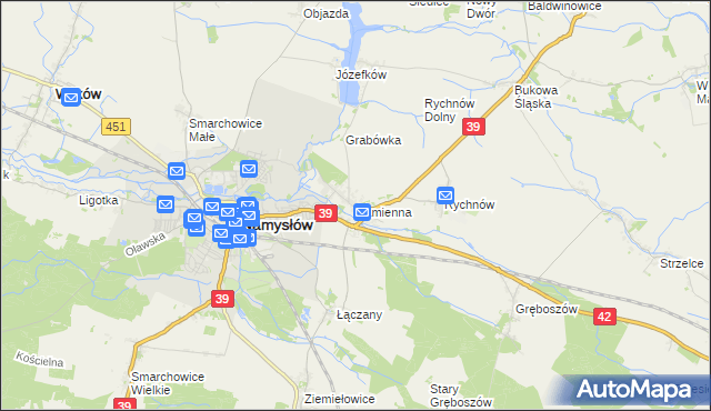 mapa Kamienna gmina Namysłów, Kamienna gmina Namysłów na mapie Targeo