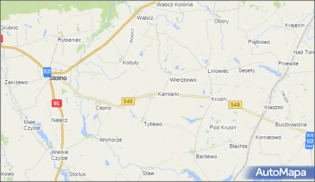 mapa Kamlarki, Kamlarki na mapie Targeo