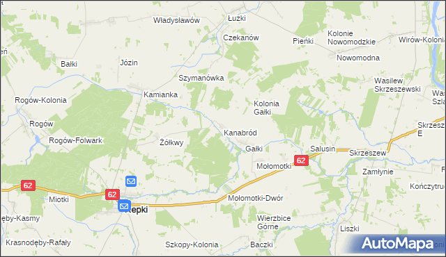 mapa Kanabród, Kanabród na mapie Targeo