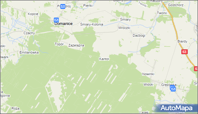 mapa Kantor, Kantor na mapie Targeo