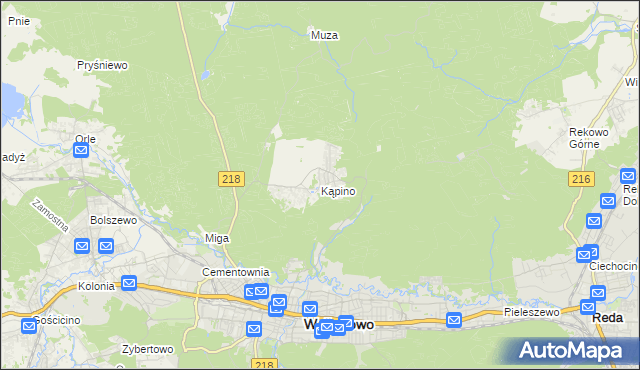 mapa Kąpino, Kąpino na mapie Targeo