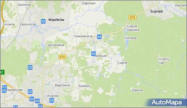 mapa Karakule, Karakule na mapie Targeo