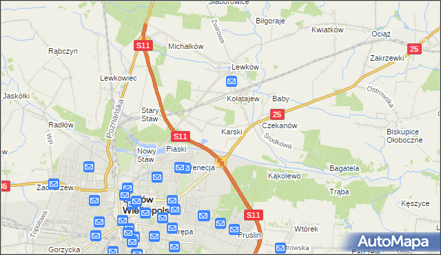 mapa Karski, Karski na mapie Targeo