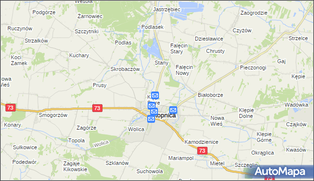 mapa Kąty Nowe, Kąty Nowe na mapie Targeo