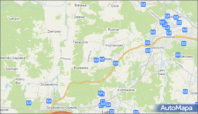 mapa Kębłowo gmina Luzino, Kębłowo gmina Luzino na mapie Targeo