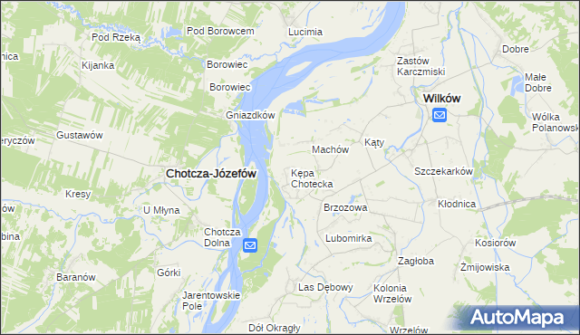 mapa Kępa Chotecka, Kępa Chotecka na mapie Targeo