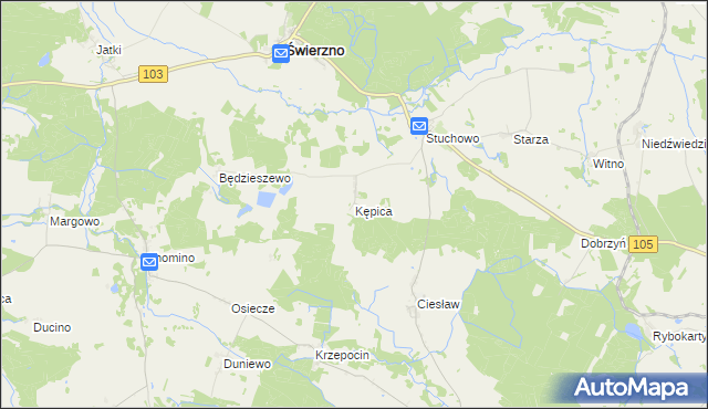 mapa Kępica, Kępica na mapie Targeo