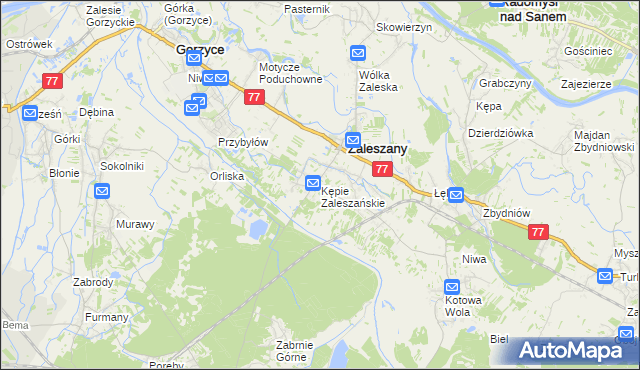 mapa Kępie Zaleszańskie, Kępie Zaleszańskie na mapie Targeo