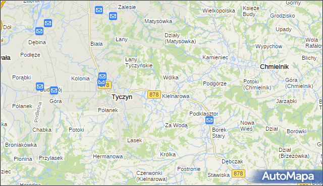 mapa Kielnarowa, Kielnarowa na mapie Targeo