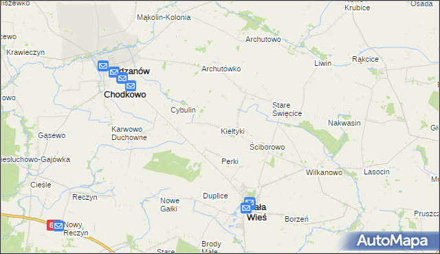 mapa Kiełtyki, Kiełtyki na mapie Targeo