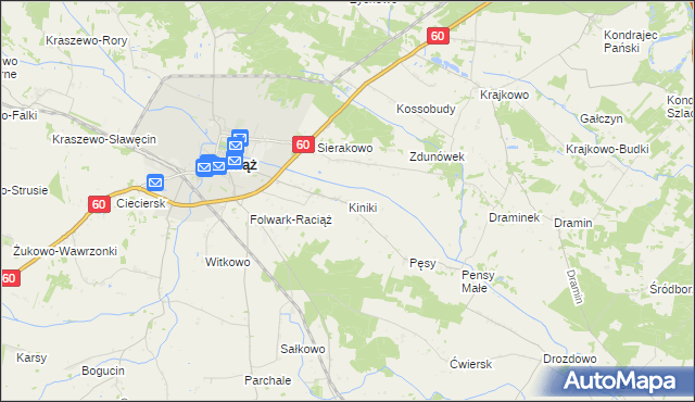 mapa Kiniki, Kiniki na mapie Targeo