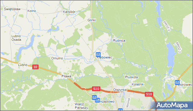 mapa Kłębowiec, Kłębowiec na mapie Targeo