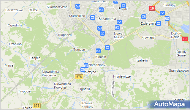 mapa Kleosin, Kleosin na mapie Targeo